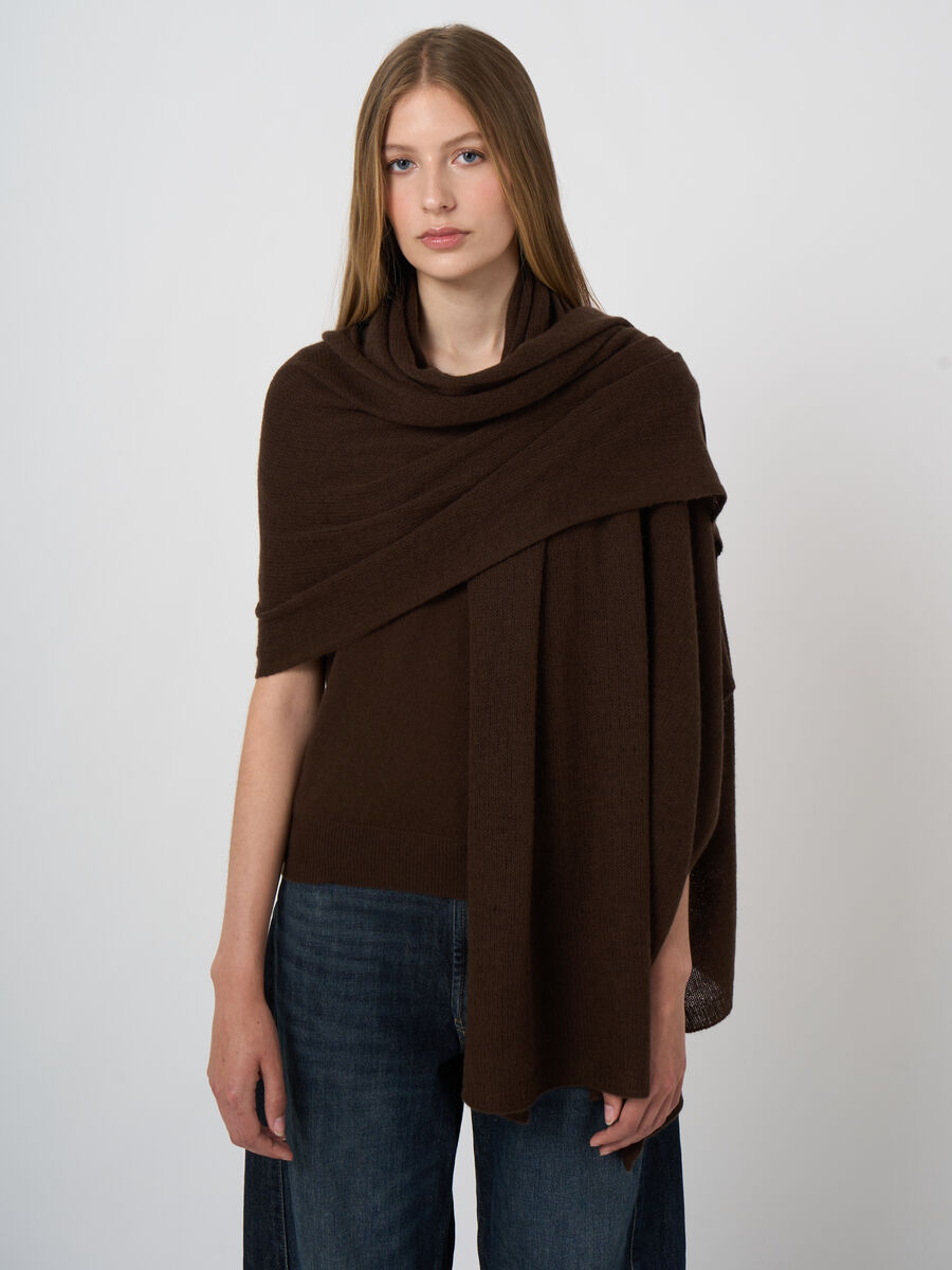 Oversized-Kaschmirschal in lockerem Strick image number 3