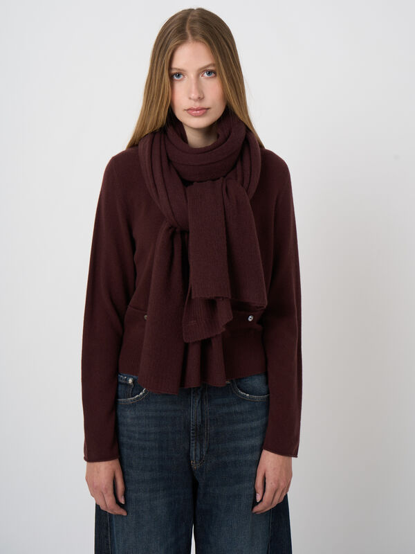 Oversized-Kaschmirschal in lockerem Strick image number 1