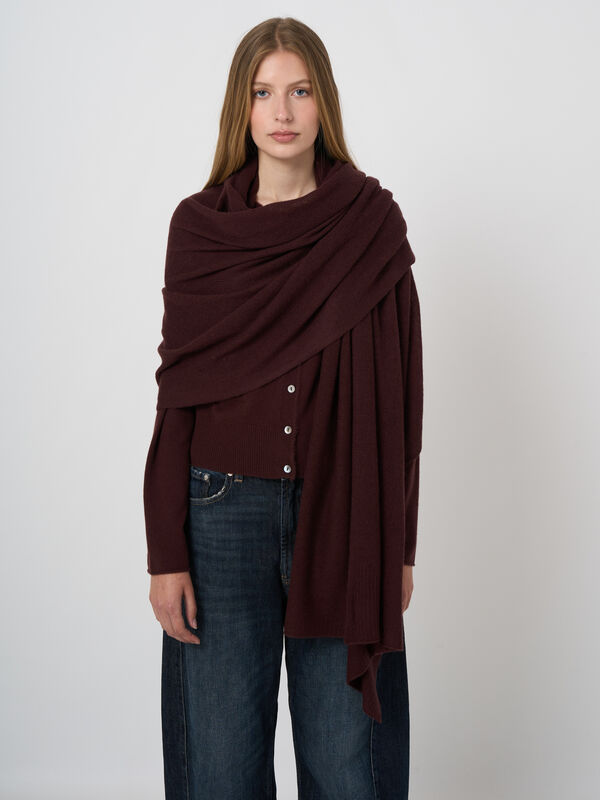 Oversized-Kaschmirschal in lockerem Strick image number 3