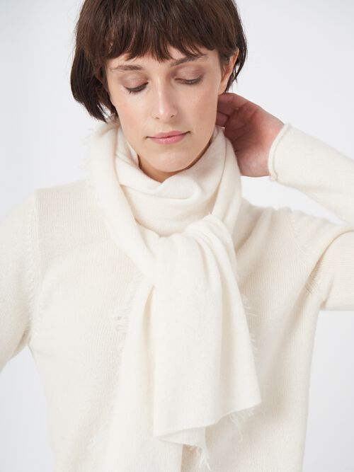 Zachte kasjmier sjaal met franjes - biologisch & elegant