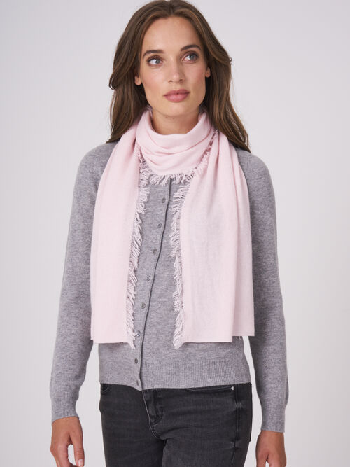 Schal mit Fransen aus Bio-Kaschmir