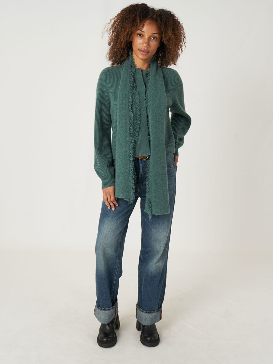 Schal mit Fransen aus Bio-Kaschmir image number 85