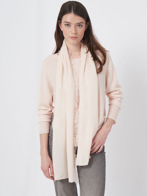 &Eacute;charpe en cachemire biologique &agrave; Franges