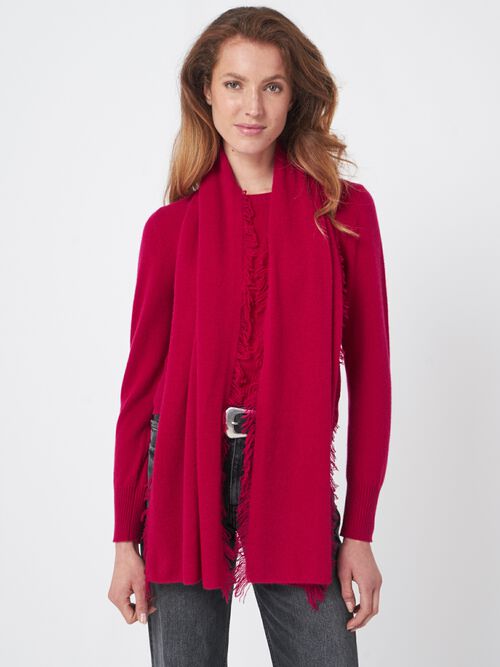 &Eacute;charpe en cachemire biologique &agrave; Franges