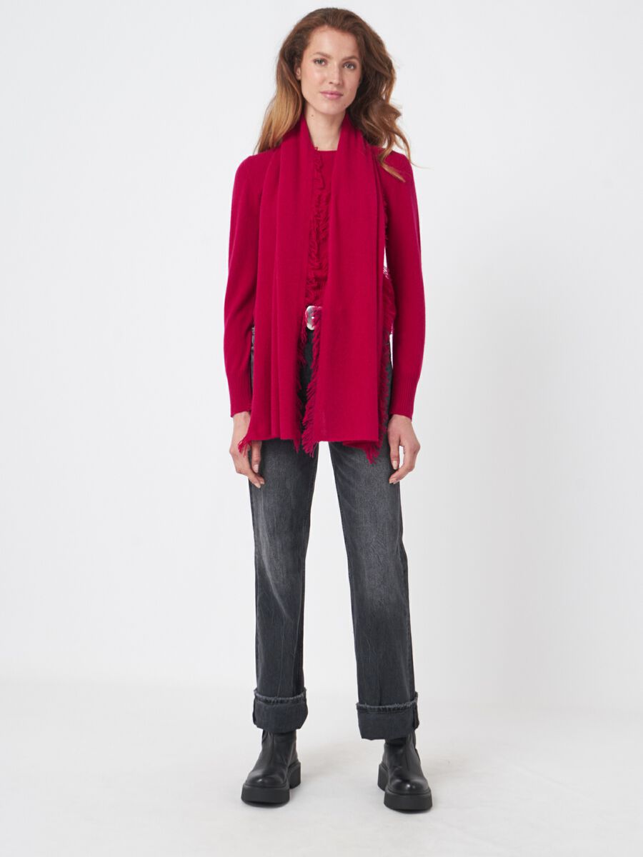 Schal mit Fransen aus Bio-Kaschmir image number 53