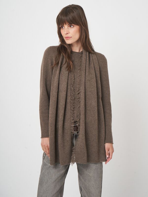 Zachte kasjmier sjaal met franjes - biologisch & elegant image number 2