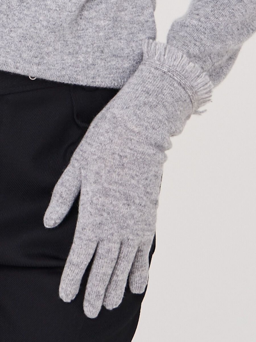 Gants en cachemire avec franges image number 1
