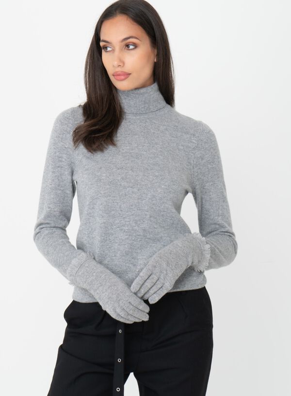 Gants en cachemire avec franges image number 3