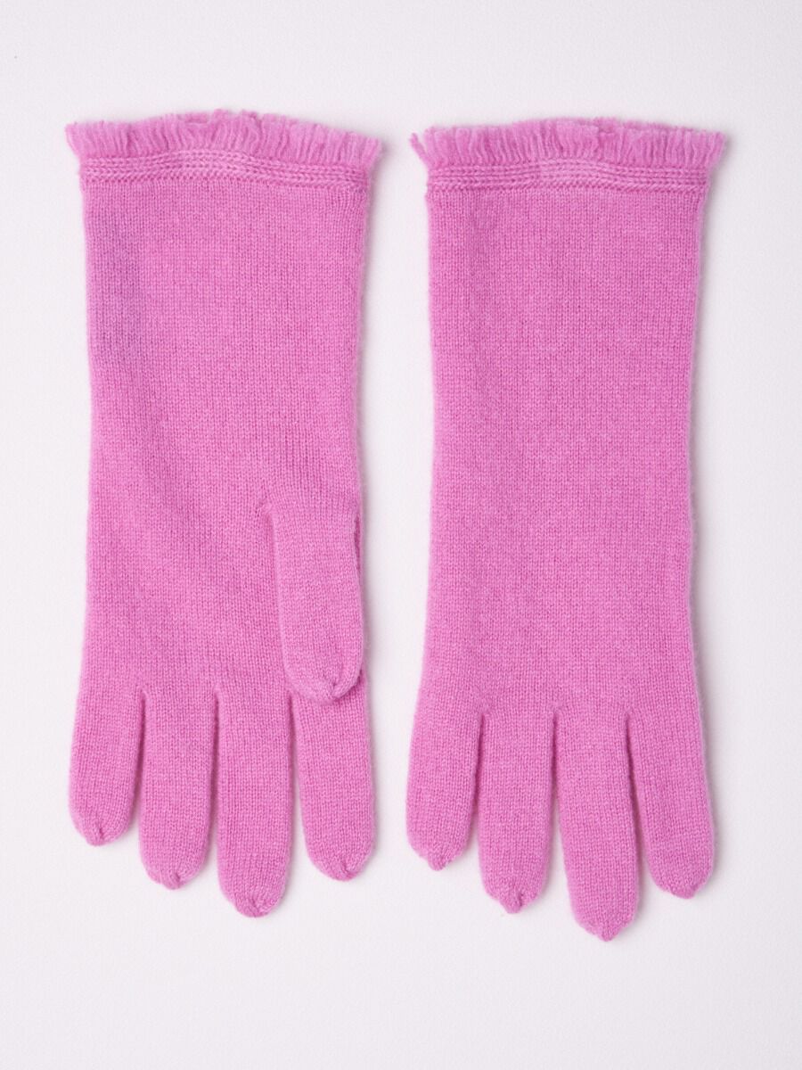 Cashmere gloves with fringes image number 25