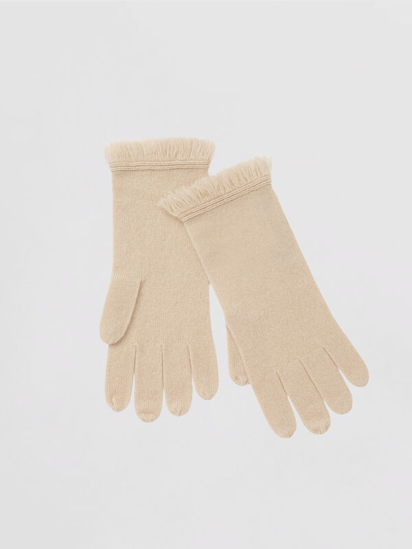 Gants en cachemire fin &agrave; franges image number 0