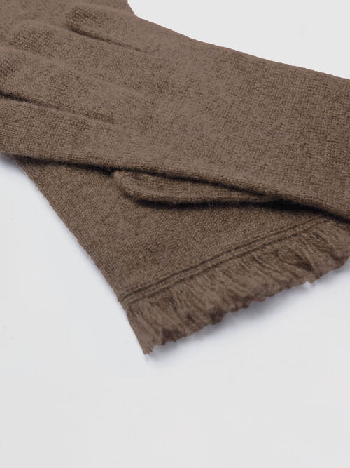 Handschuhe mit Fransen aus Bio-Kaschmir