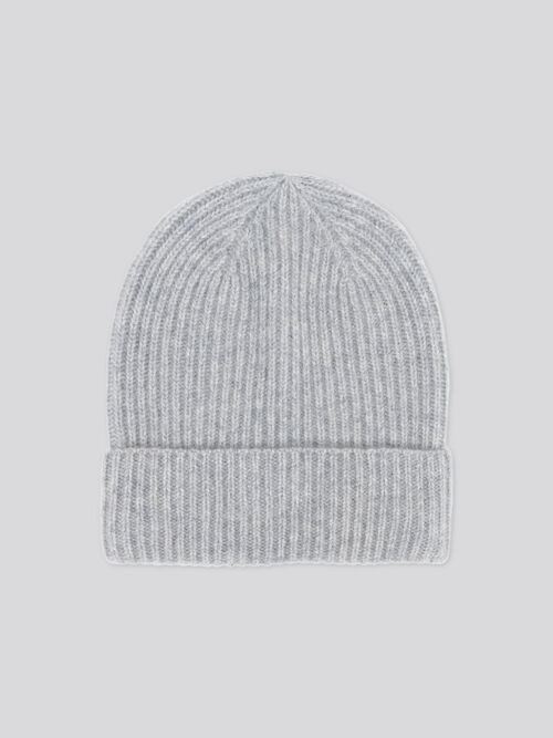 Ribbed hat in organic cashmere