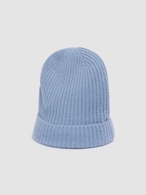 Ribbed hat in organic cashmere