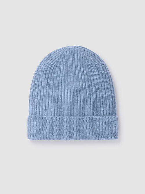 Ribbed hat in organic cashmere