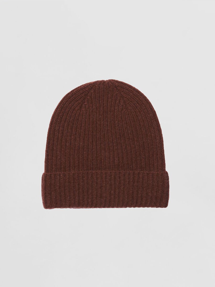 Ribbed hat in organic cashmere image number 2
