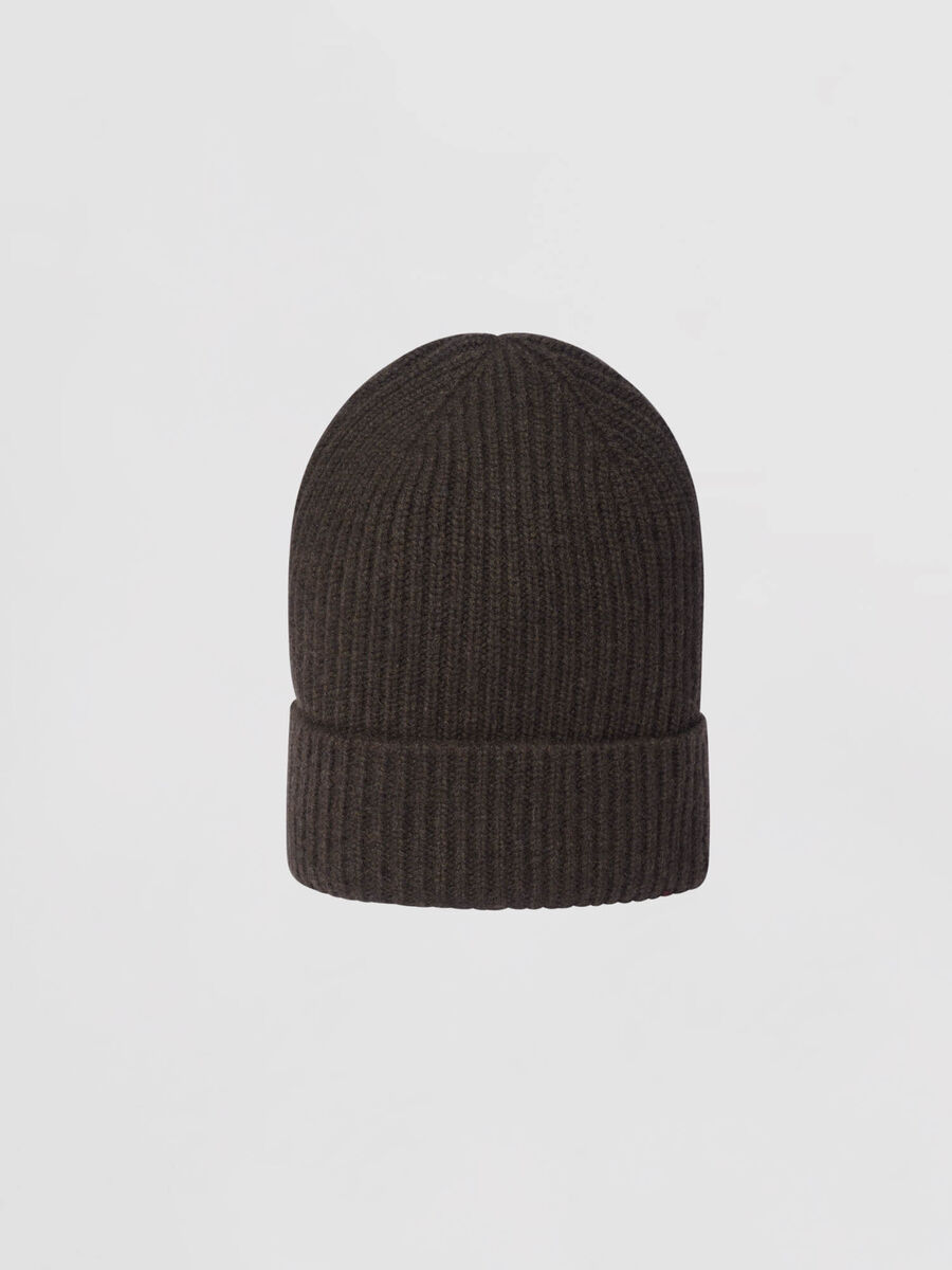 Ribbed hat in organic cashmere image number 0