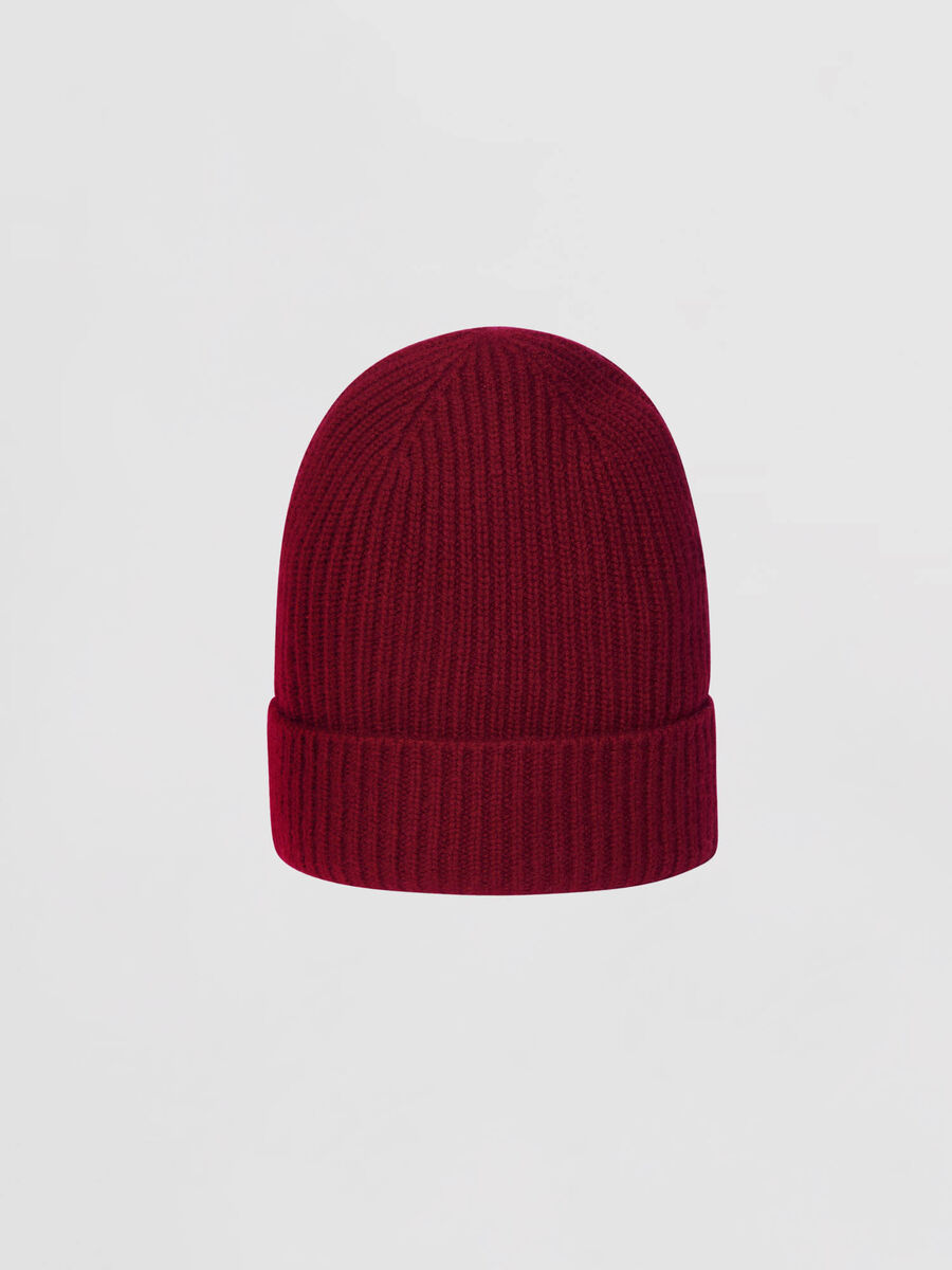 Ribbed hat in organic cashmere image number 0