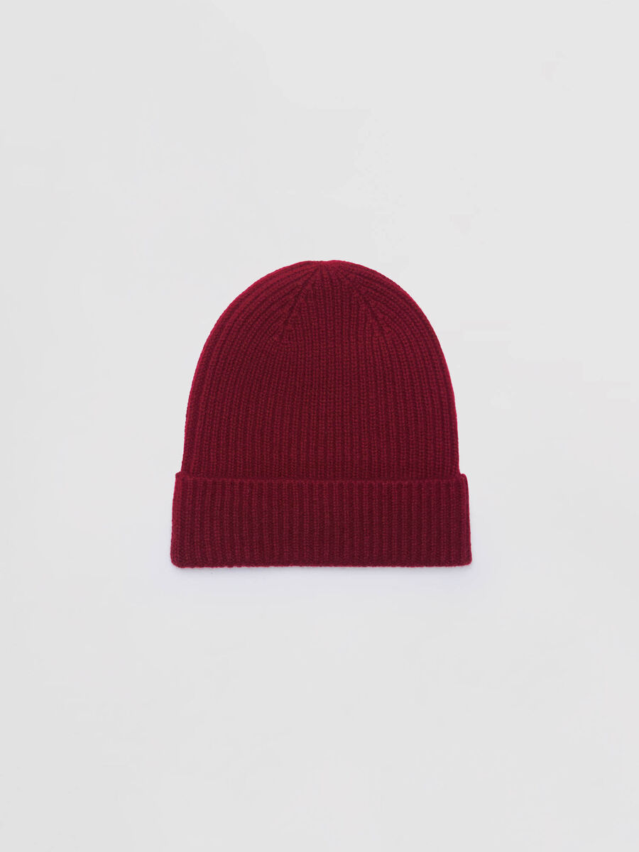Ribbed hat in organic cashmere image number 2