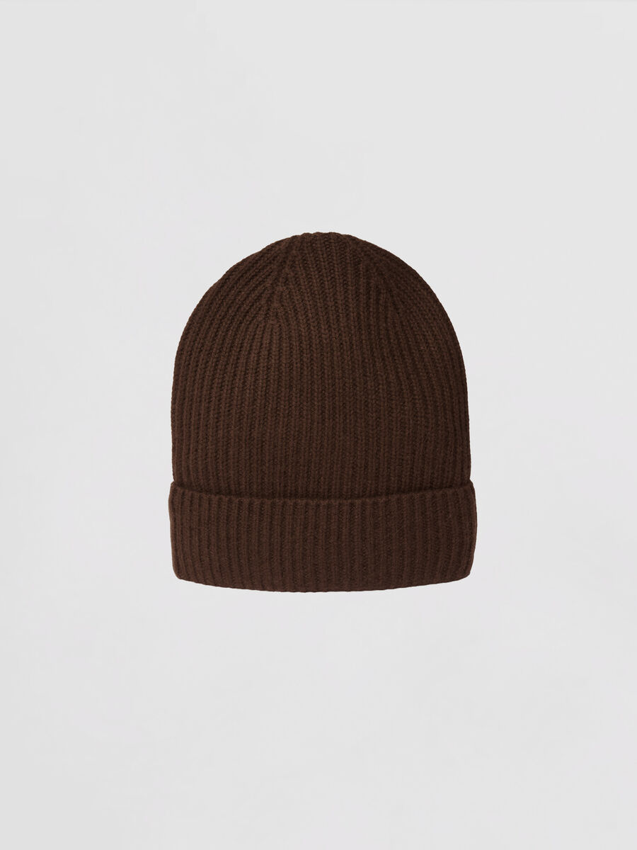 Chunky Rib-Knit Cashmere Hat image number 0