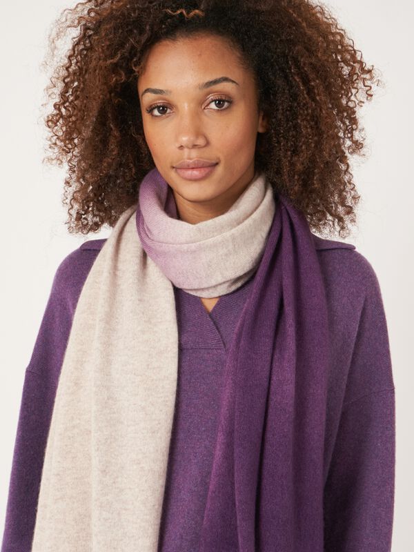 &Eacute;charpe d&eacute;grad&eacute; en cachemire image number 2