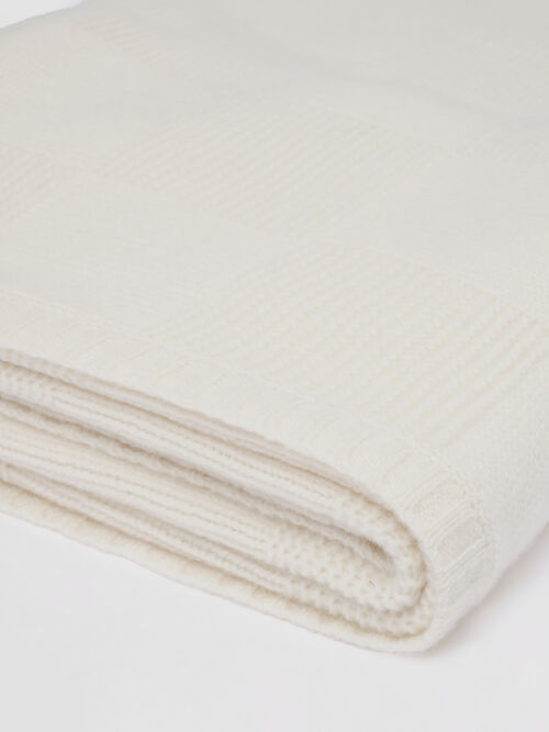 Check pattern knit cashmere plaid