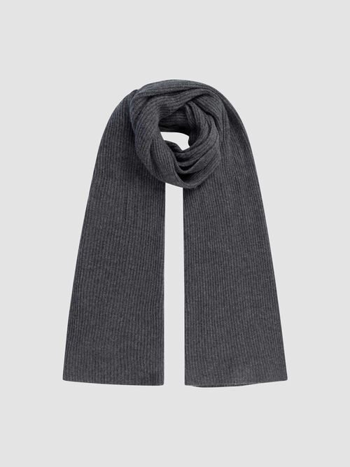 Ribgebreide oversized cashmere sjaal