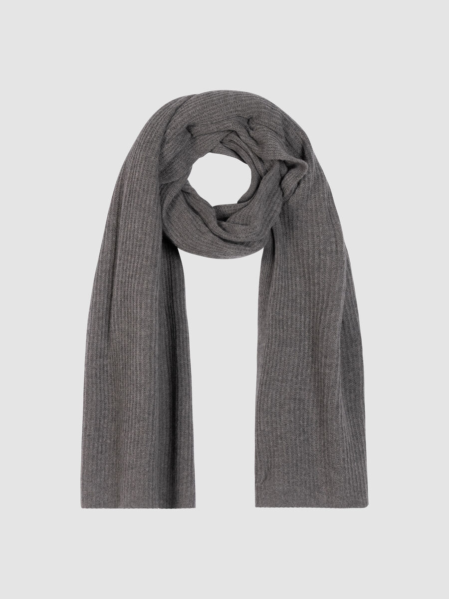 Oversized Rib-Knit Cashmere Scarf image number 3