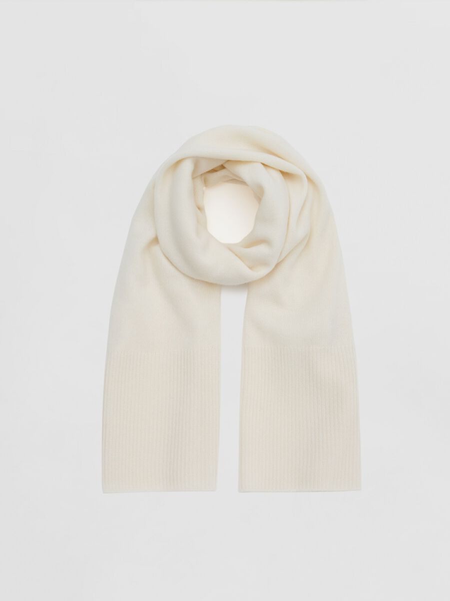 Middelzware kasjmier sjaal met ribbelzoom image number 2