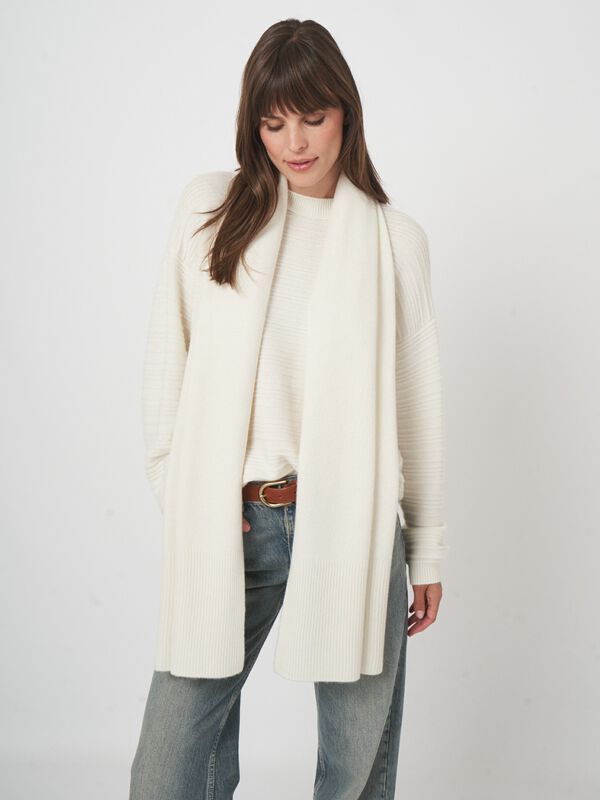 Bio-Kaschmirschal - mittelschwer mit geripptem Rand image number 5