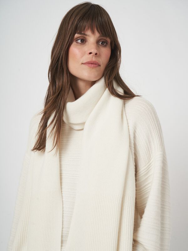 Bio-Kaschmirschal - mittelschwer mit geripptem Rand image number 7