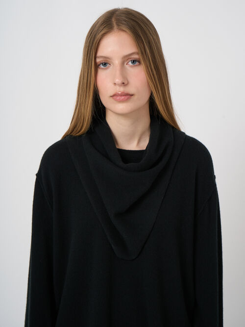 Fine-Knit Cashmere Triangle Scarf