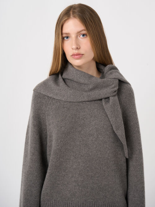 Fine-Knit Cashmere Triangle Scarf