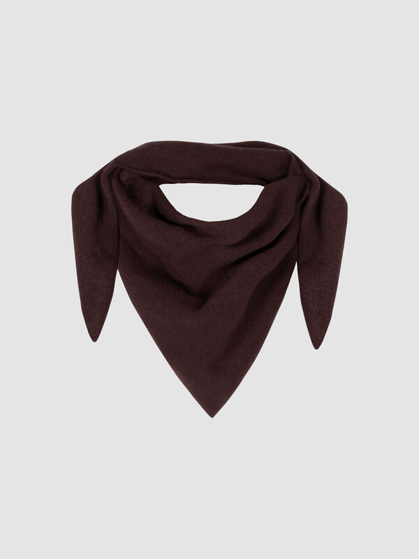 Fine-Knit Cashmere Triangle Scarf image number 1