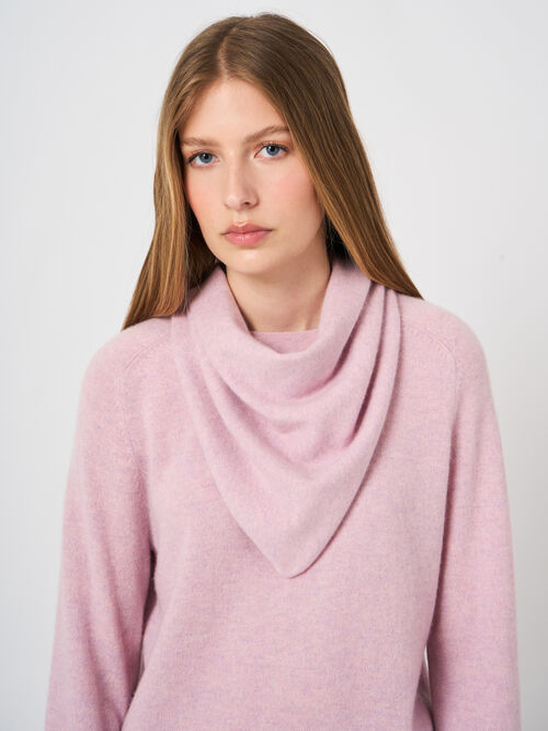 Fine-Knit Cashmere Triangle Scarf