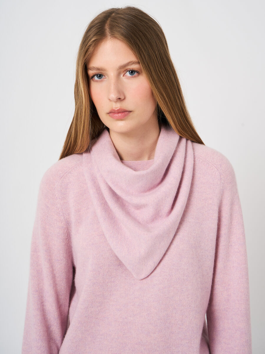 Fine-Knit Cashmere Triangle Scarf image number 1