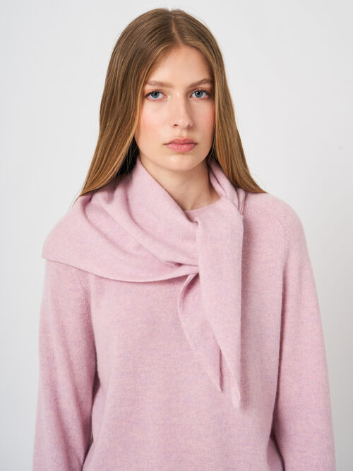 Fine-Knit Cashmere Triangle Scarf