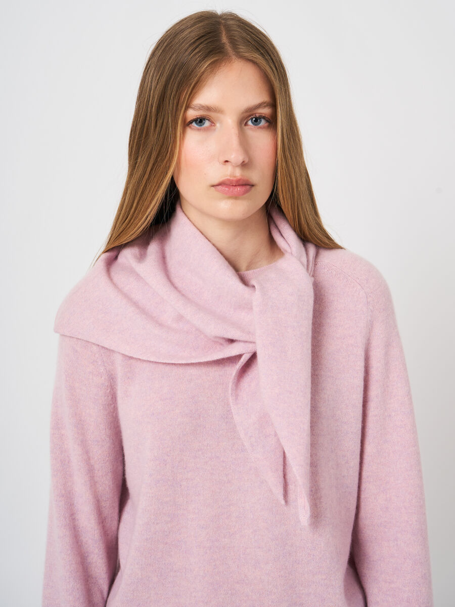 Fine-Knit Cashmere Triangle Scarf image number 0