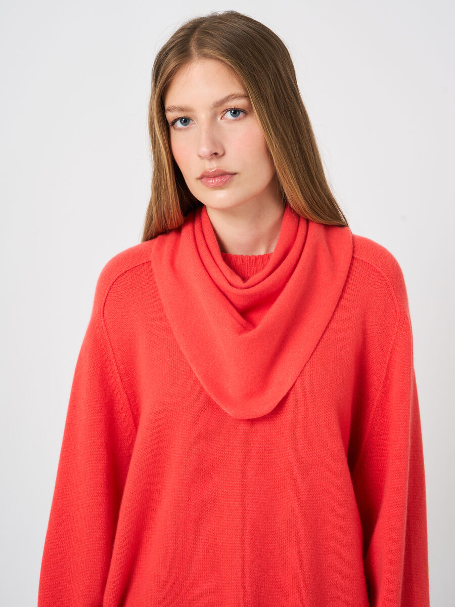Fine-Knit Cashmere Triangle Scarf image number 1