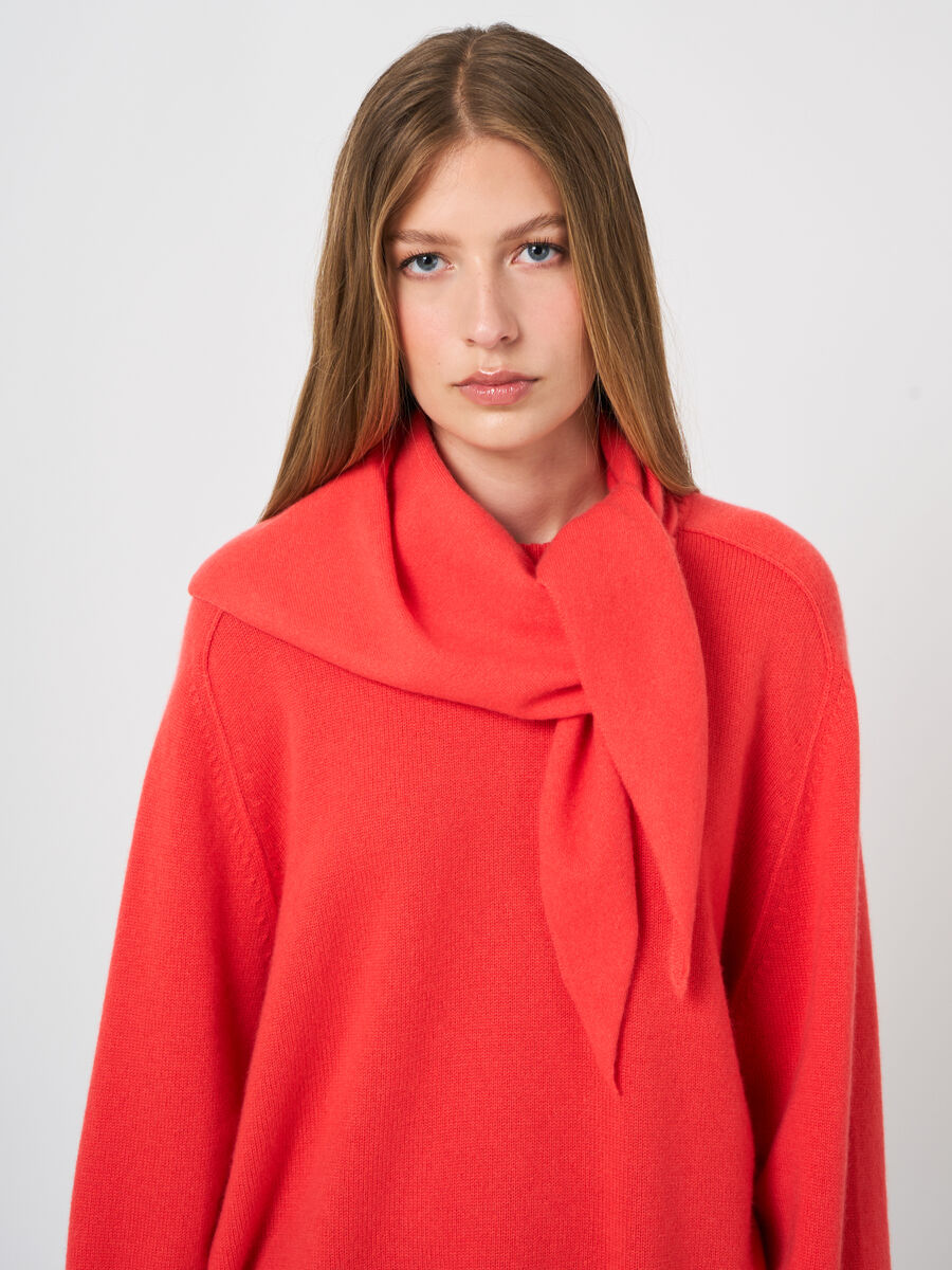 Fine-Knit Cashmere Triangle Scarf image number 0