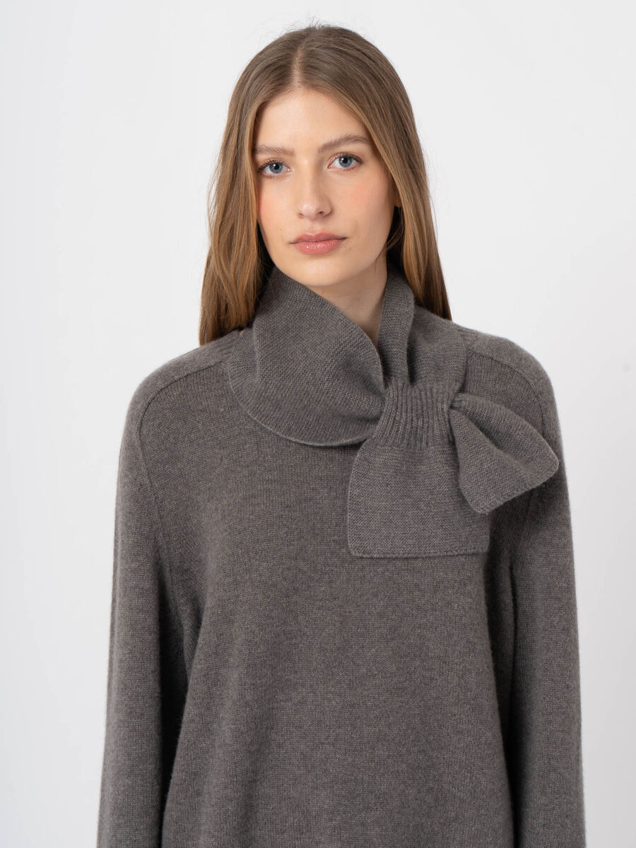 Rib-Knit Cashmere Pull-Through Scarf image number 1