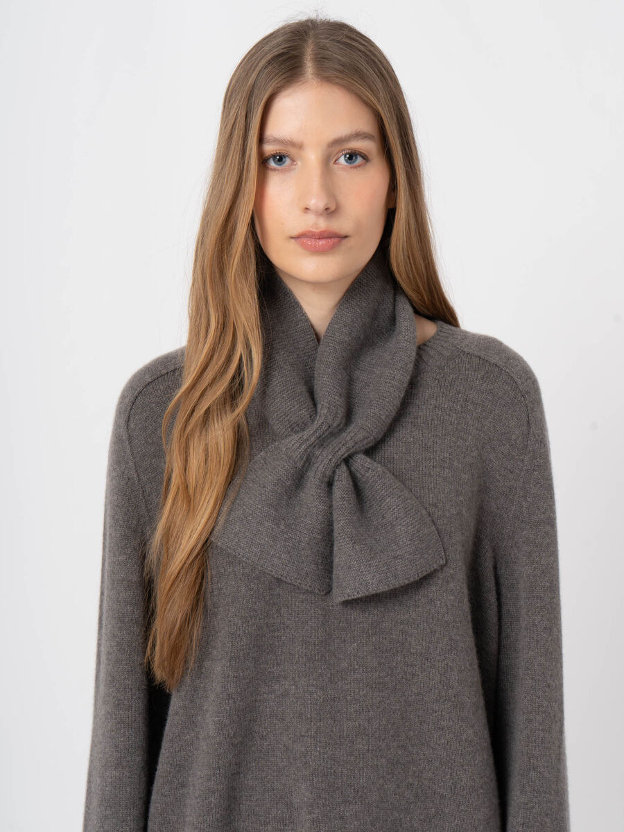 Rib-Knit Cashmere Pull-Through Scarf image number 0