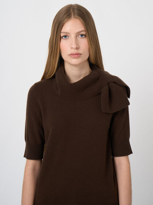 Rib-Knit Cashmere Pull-Through Scarf
