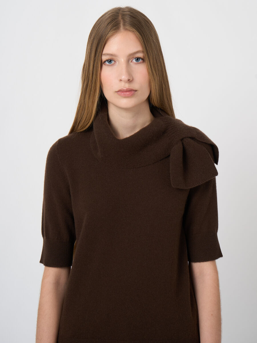 Rib-Knit Cashmere Pull-Through Scarf image number 0