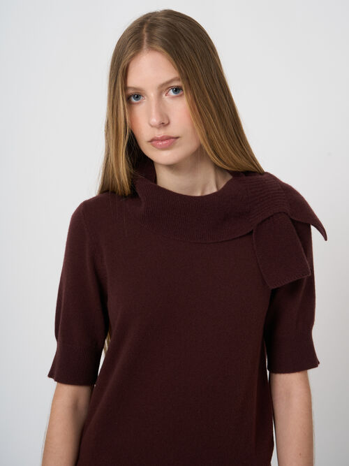 Rib-Knit Cashmere Pull-Through Scarf