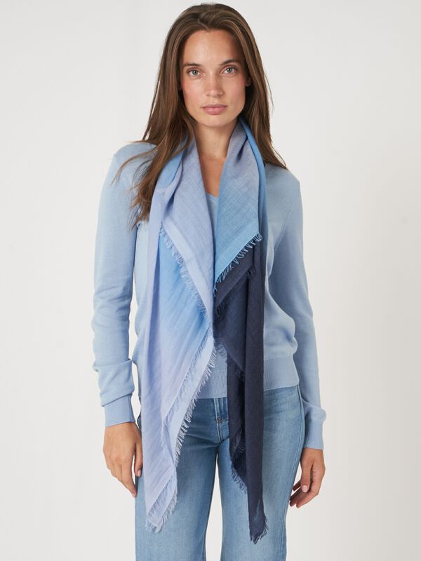 Woven scarf with tie dye print image number 1