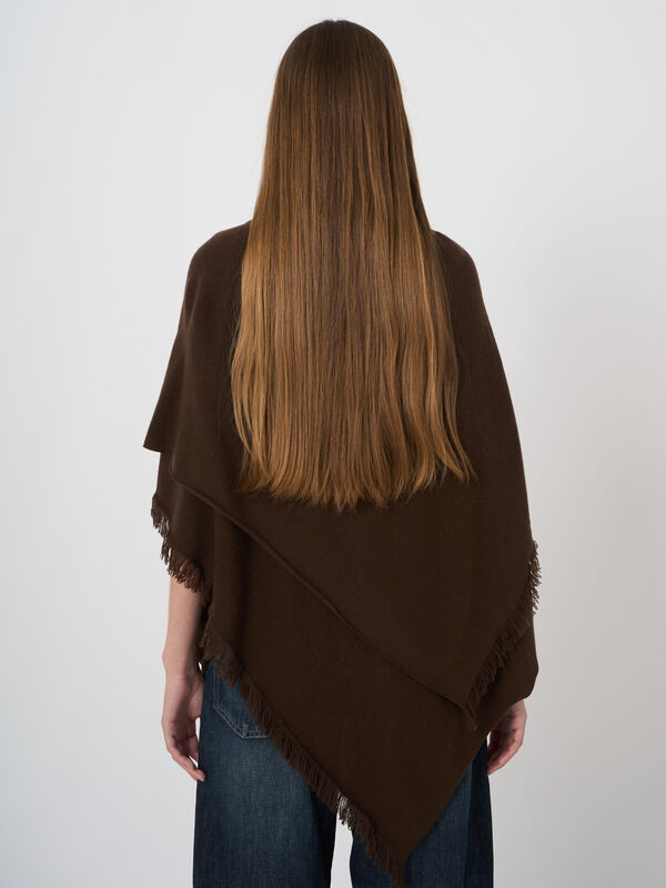 Woll-Kaschmir-Poncho mit Knopfverschluss image number 1