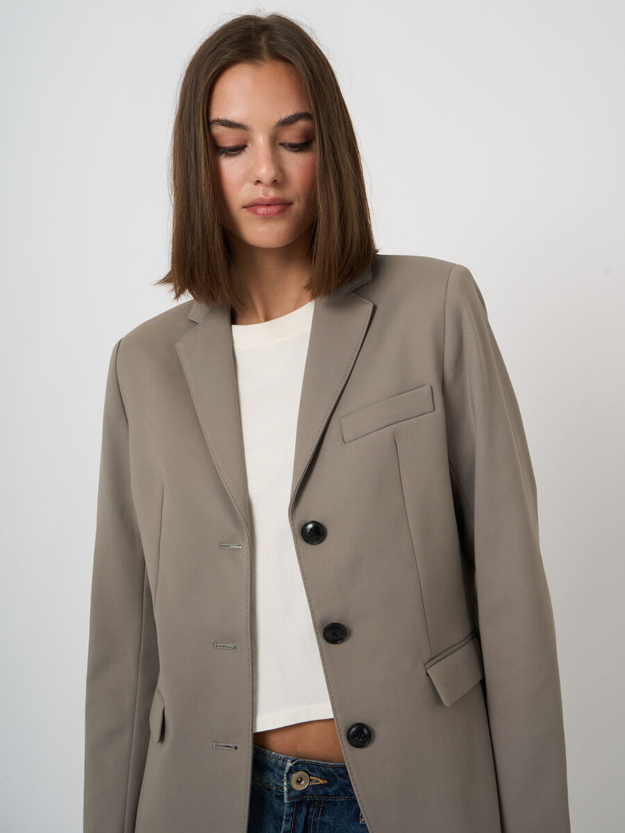 Taillierter Blazer aus Baumwollmischung image number 2