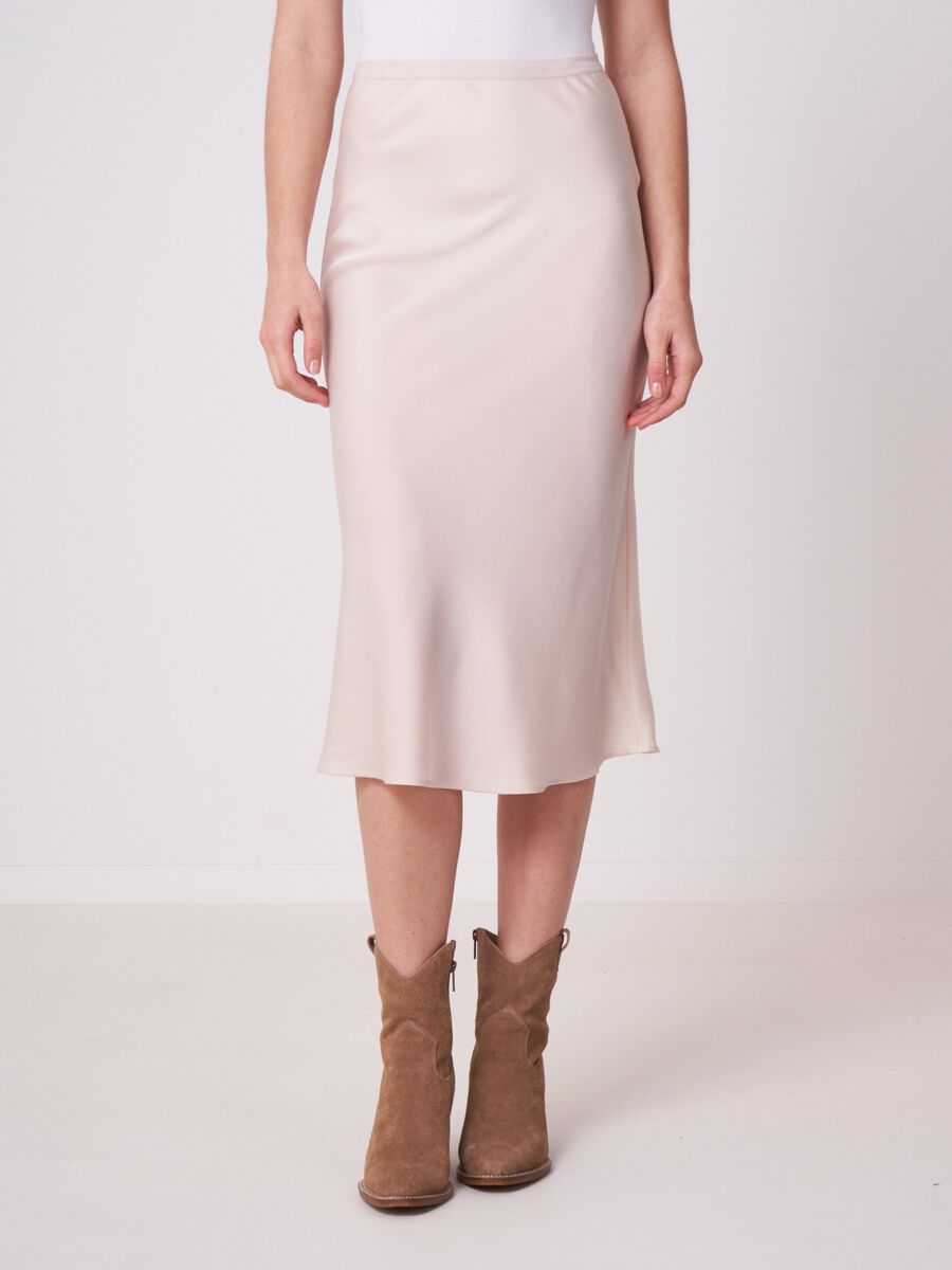Jupe en soie avec ceinture taille &eacute;lastique image number 0