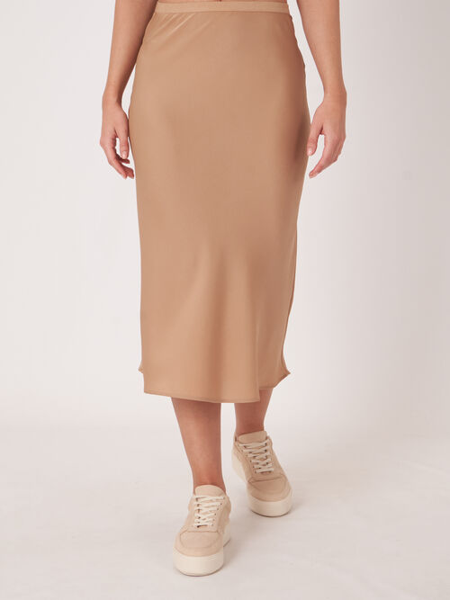 Jupe en soie &agrave; taille &eacute;lastique