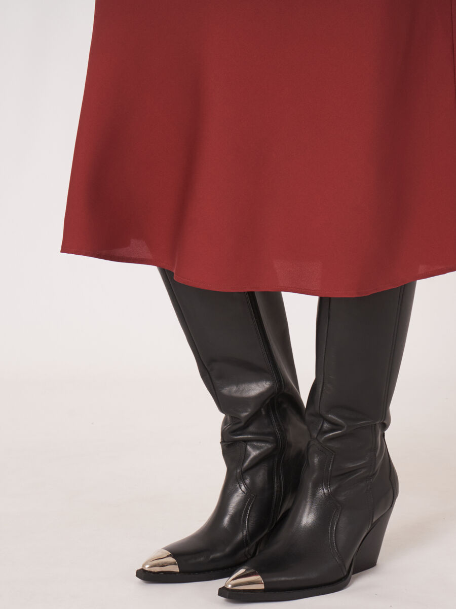 Jupe en soie avec ceinture taille &eacute;lastique image number 2